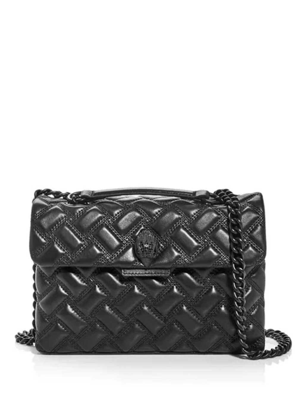 Black Quilted Leather Chain Shoulder Bag